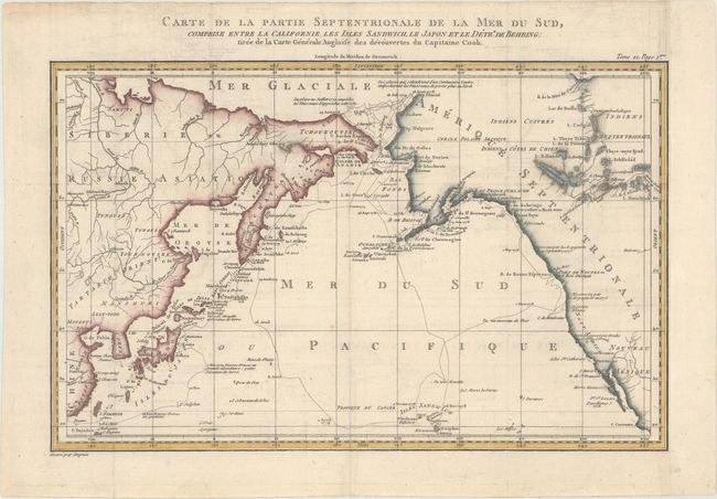 Carte de la Partie Septentrionale de la Mer du Sud, Comprise Entre la Californie, les Isles Sandwich, le Japon et le Detrt. de Behring...