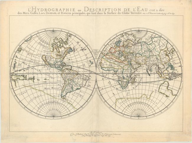 L'Hydrographie ou Description de l'Eau c'est a Dire des Mers, Golfes, Lacs, Destroits, et Rivieres Principales, qui sont dans la Surface du Globe Terrestre