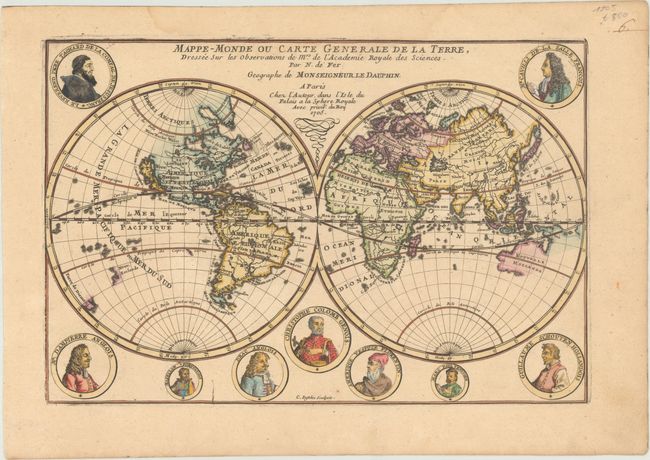 Mappe-Monde ou Carte Generale de la Terre, Dressee sur les Observations de Mrs. de l'Academie Royale des Sciences
