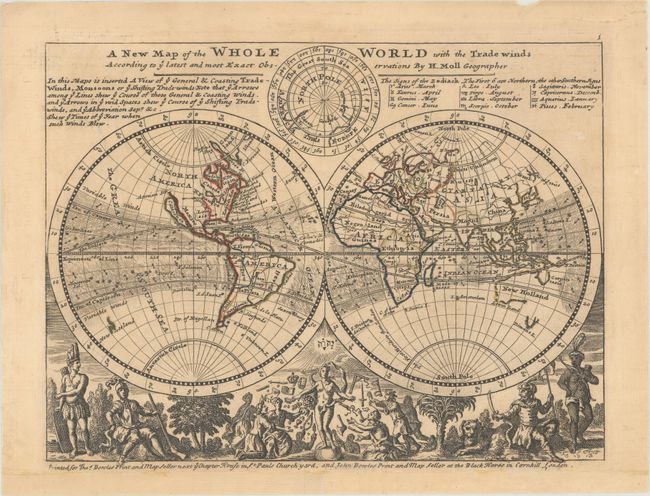 A New Map of the Whole World with the Tradewinds According to ye Latest and Most Exact Observations