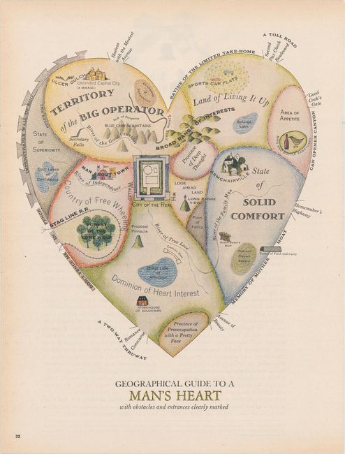 Geographical Guide to a Man's Heart with Obstacles and Entrances Clearly Marked [together with] Geographical Guide to a Woman's Heart Emphasizing Points of Interest to the Romantic Traveler