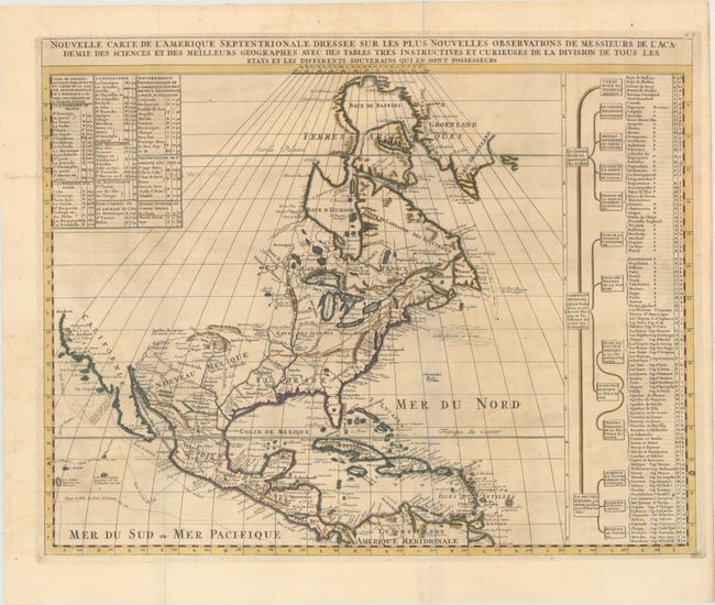 Nouvelle Carte de l'Amerique Septentrionale Dressee sur les Plus Nouvelles Observations de Messieurs de l'Academie des Sciences...