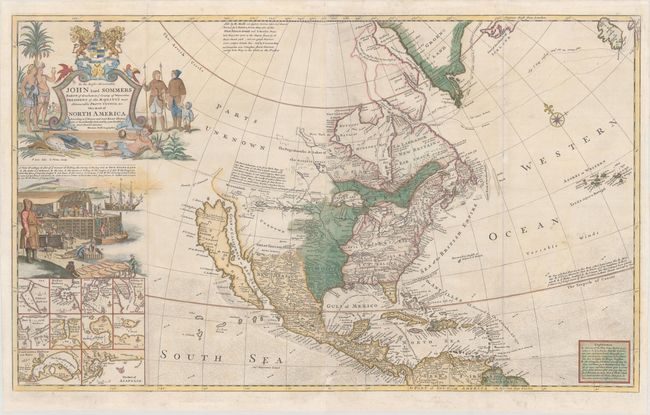 To the Right Honourable John Lord Sommers Baron of Evesham ... This Map of North America According to ye Newest and Most Exact Observations...