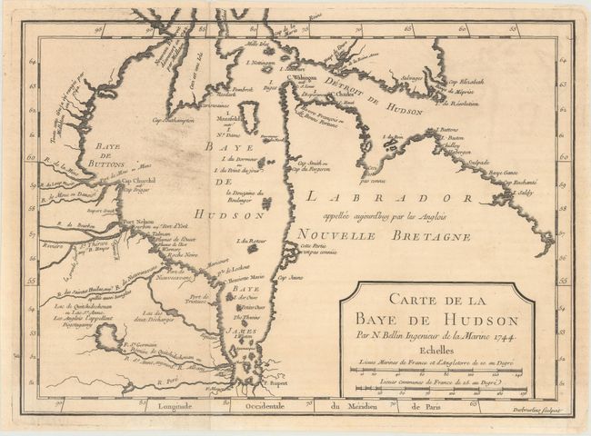 Carte de la Baye de Hudson