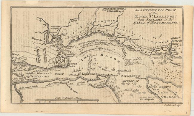 An Authentic Plan of the River St. Laurence, from Sillery to the Falls of Montmorency