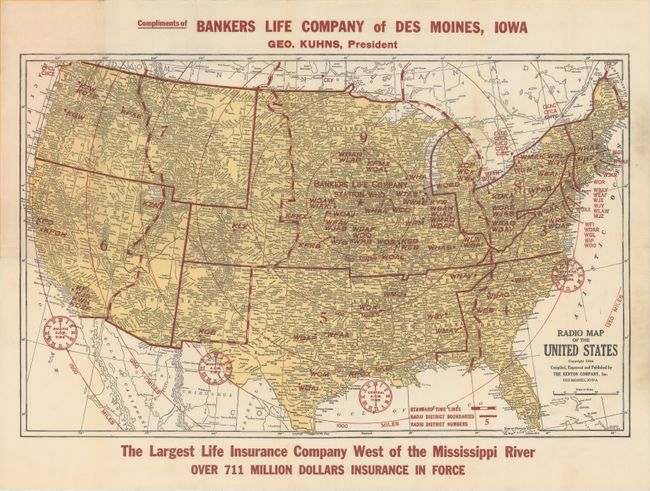 Radio Map of the United States [together with] Cram's Detailed Radio Map of the United States & Canada [and] Cram's Detailed Radio Map of the United States & Canada
