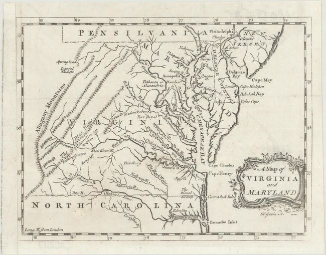 A Map of Virginia and Maryland