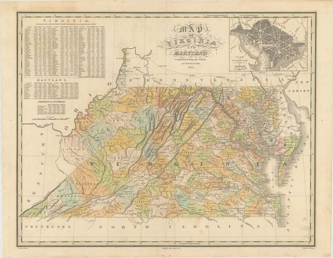 Map of Virginia and Maryland Constructed from the Latest Authorities