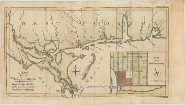 A Map of Part of West Florida, from Pensacola to the Mouth of the Iberville River, with a View to Shew the Proper Spot for a Settlement on the Mississipi