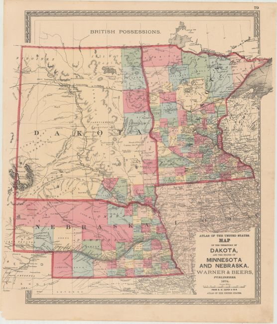 Map of the Territory of Dakota, and the States of Minnesota and Nebraska