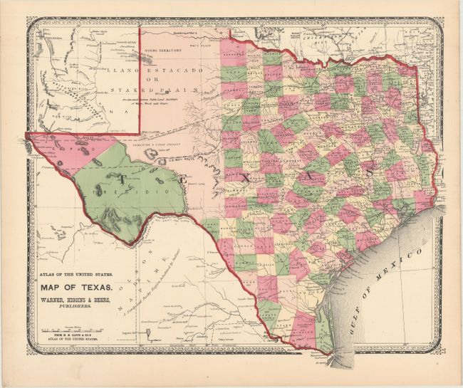 Atlas of the United States. Map of Texas