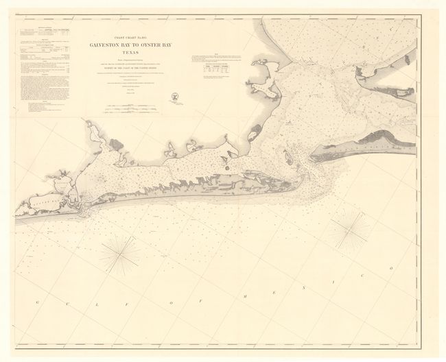 Coast Chart No. 105 Galveston Bay to Oyster Bay Texas...