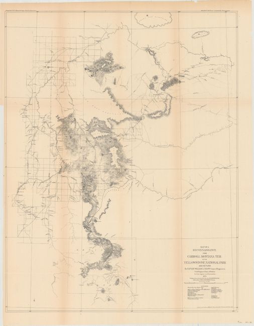 Map of a Reconnaissance from Carroll Montana Ter. to the Yellowstone National Park and Return