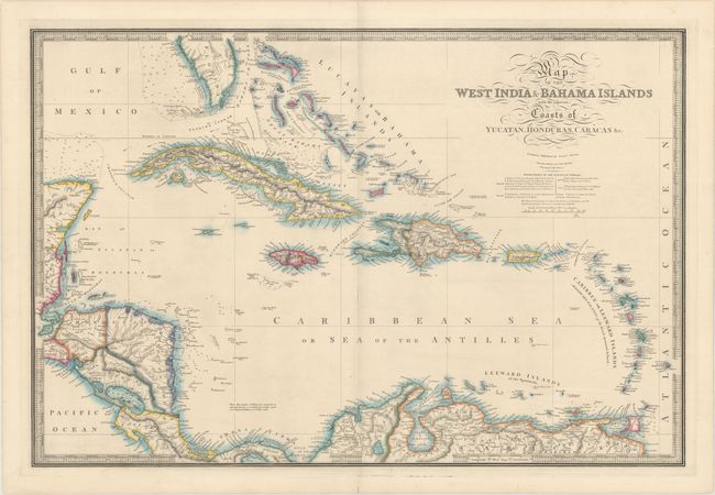 Map of the West India & Bahama Islands with the Adjacent Coasts of Yucatan, Honduras, Caracas &c.