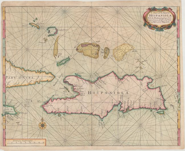 A Chart of the Iland of Hispaniola, with the Windward Passage from Iamaica Betwene ye East End of Cuba & the West End of Hispaniola