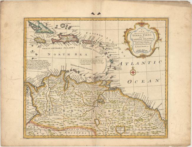 A New and Accurate Map of Terra Firma and the Caribbe Islands Drawn from the Most Approved Modern Maps & Charts, & Adjusted by Astronl. Observatns