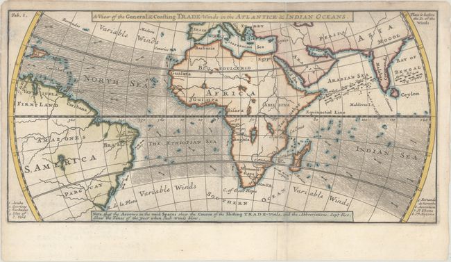 A View of the General & Coasting Trade-Winds in the Atlantick & Indian Oceans