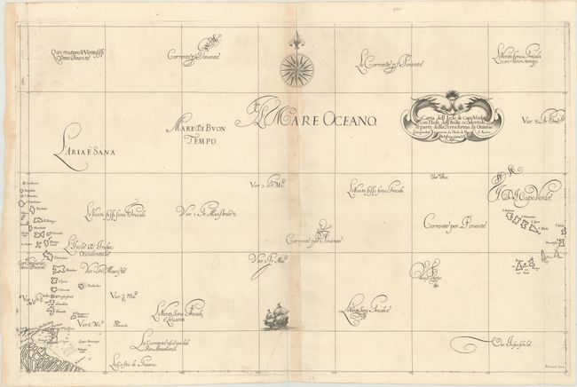 Carta dell Isole di Capo Verde con l'Isole dell Indie Occidentale, et Parte della Terra Ferma di Guiana...