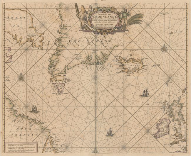 Pas-caerte van Groenlandt, Yslandt, Straet Davids en Ian Mayen Eylant...