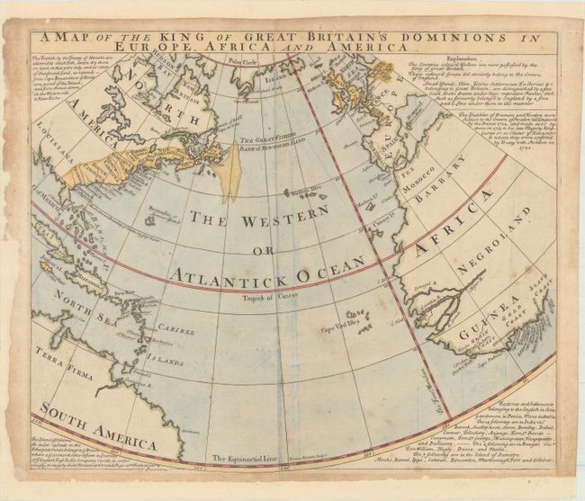 A Map of the King of Great Britain's Dominions in Europe, Africa, and America