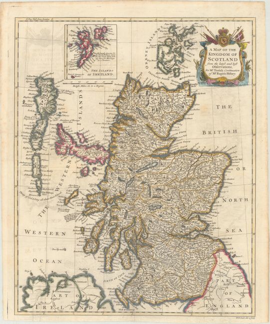 A Map of the Kingdom of Scotland from the Latest and Best Observations, for Mr. Tindal's Continuation of Mr. Rapin's History