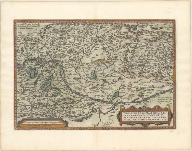 Ungariae Loca Praecipua Recens Emendata Atque Edita, per Ioannem Sambucum Pannonium, Imp. Ms. Historicum. 1579
