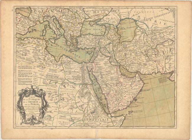 Carte de la Turquie de l'Arabie et de la Perse. Dressee sur les Memoires les Plus Recens Rectifiez par les Observations de Mrs. de l'Academie Rle. des Sciences
