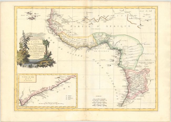 Carte de la Guinee Contenant les Isles du Cap Verd, le Senegal, la Cote de Guinee Proprement Dite, les Royaumes de Loango, Congo, Angola et Benguela...