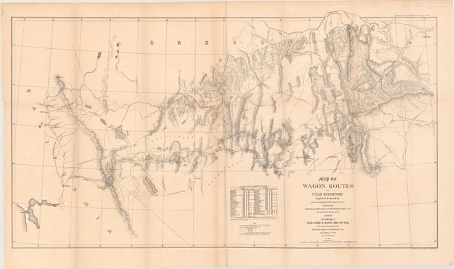 Map of Wagon Routes in Utah Territory... [with] Captain Simpson's Report and Map of Wagon Routes in Utah Territory