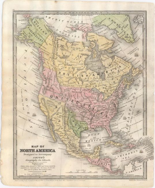 Map of North America Designed to Accompany Smith's Geography for Schools