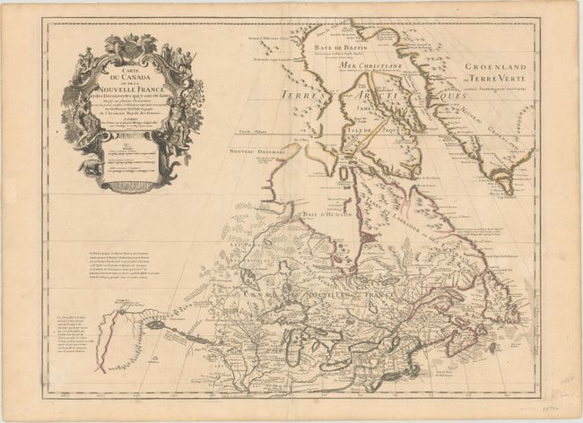 Carte du Canada ou de la Nouvelle France et des Decouvertes qui y ont ete Faites Dressee sur Plusieurs Observations...
