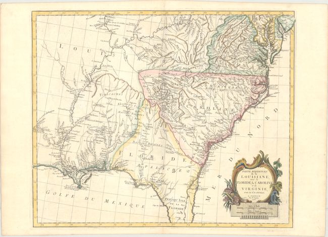 Partie Meridionale de la Louisiane, avec la Floride, la Caroline et la Virginie, par le Sr. d Anville