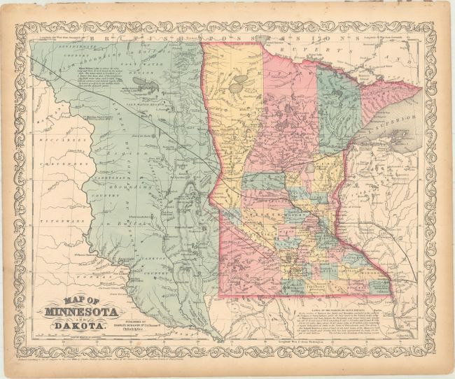 Map of Minnesota and Dakota