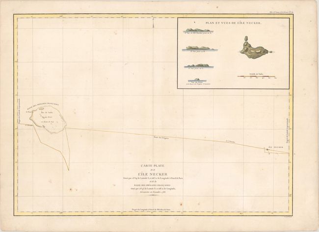 Carte Plate de l'Ile Necker...