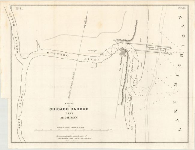 A Plan of Chicago Harbor Lake Michigan