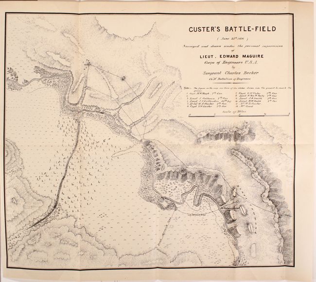 Custer's Battle-Field (June 25th 1876) Surveyed and Drawn Under the Personal Supervision of Lieut. Edward Maguire... [bound in] Report of the Secretary of War ... Volume II. Part III