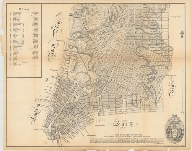 Plan of the City of New York, Drawn from Actual Survey by Casimir Th. Goerck and Joseph Fr. Mangin, City Surveyor