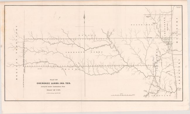 Plat of Cherokee Lands. Ind: Ter: Surveyed Under Instructions from Isaac McCoy
