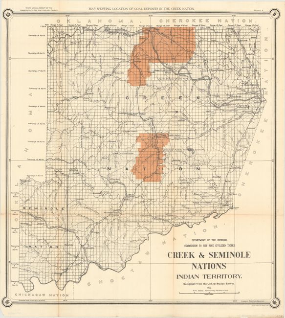 Creek & Seminole Nations Indian Territory. Compiled from the United States Survey