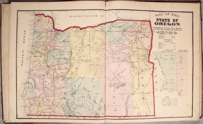 Linn County Oregon Map Old World Auctions - Auction 171 - Lot 281 - Historical Atlas Map Of Marion  & Linn Counties Oregon...