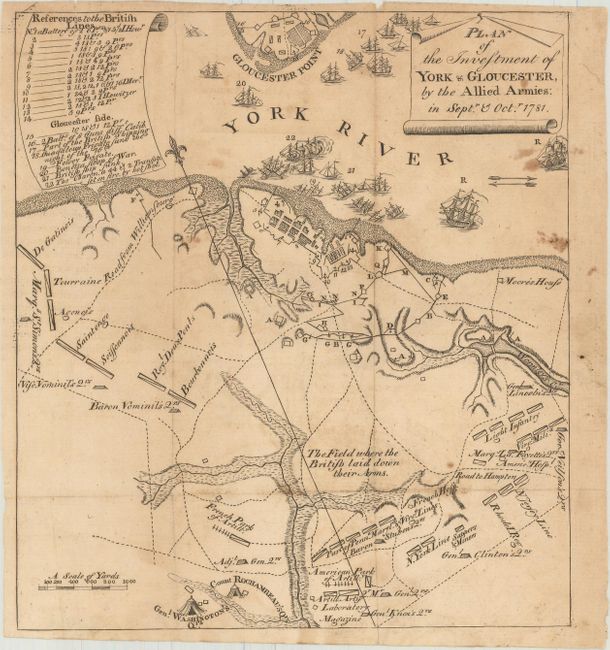 Plan of the Investment of York & Gloucester, by the Allied Armies: in Septr. & Octr. 1781