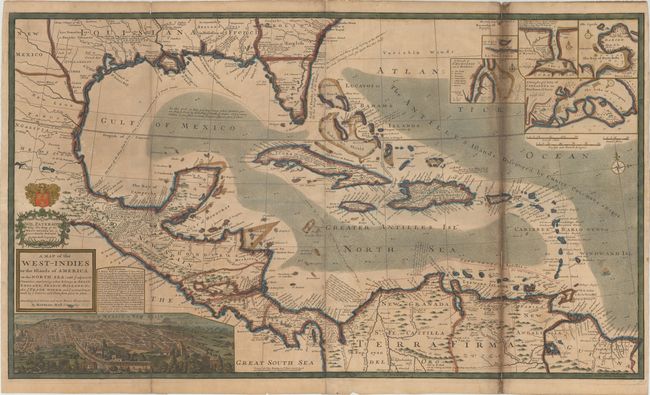 A Map of the West-Indies or the Islands of America in the North Sea; with ye Adjacent Countries; Explaning What Belongs to Spain, England, France, Holland &c...