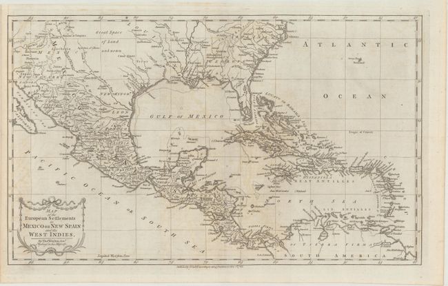 Map of the European Settlements in Mexico or New Spain and the West Indies