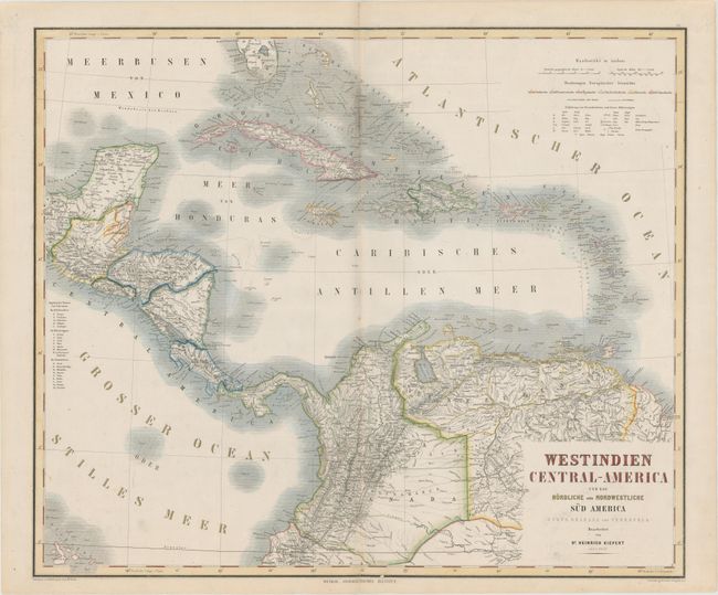 Westindien Central-America und das Nordliche und Nordwestliche Sud America Nueva Granada und Venezuela