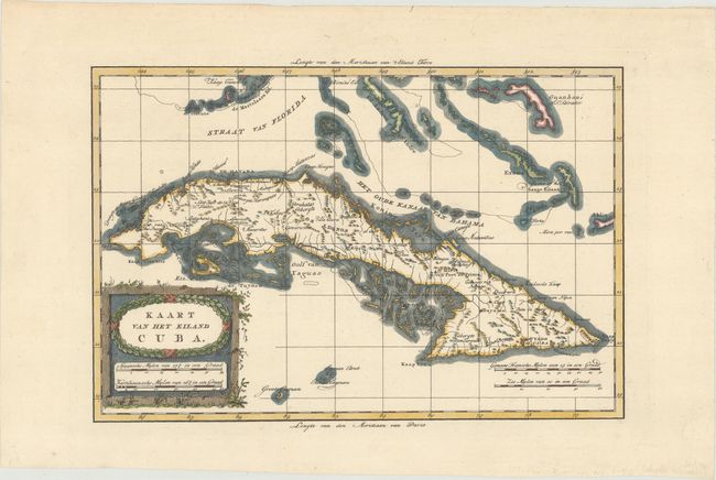 Kaart van het Eiland Cuba