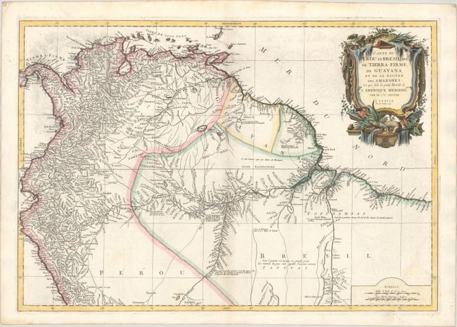 Carte du Perou et Bresil Sepl. de Tierra-Firme, de Guayana, et de la Riviere des Amazones...
