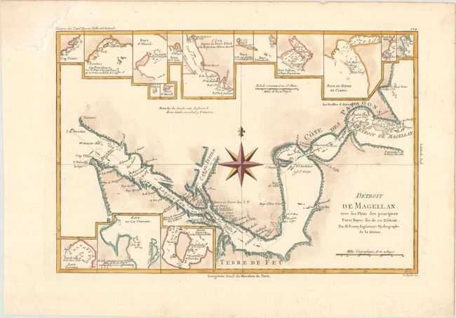 Detroit de Magellan, avec les Plans des Principaux Ports, Bayes &c. de ce Detroit