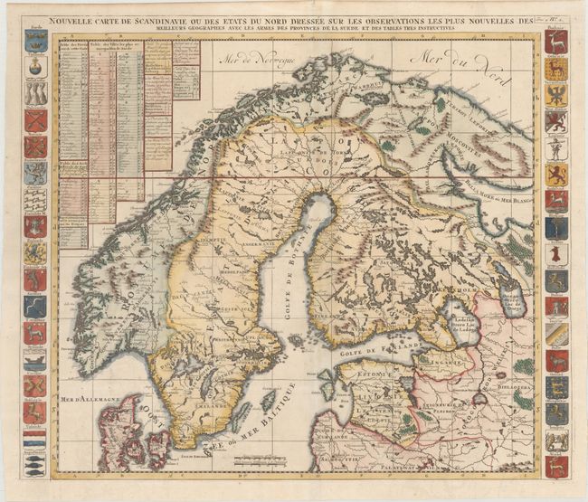 Nouvelle Carte de Scandinavie ou des Etats du Nord Dressee sur les Observations les Plus Nouvelles...