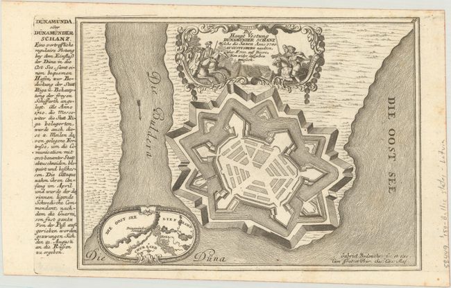 Die Haupt Vestung Dunamunder Schanz Welche die Saxen Anno 1700...