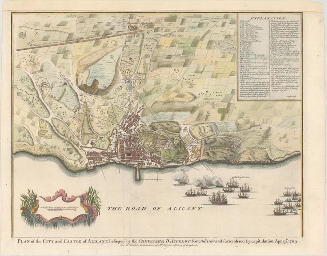 Plan of the City and Castle of Alicant, Besieged by the Chevalier d'Asfeldt Nov. 30th 1708 and Surrendered by Capitulation Apr. 19th 1709